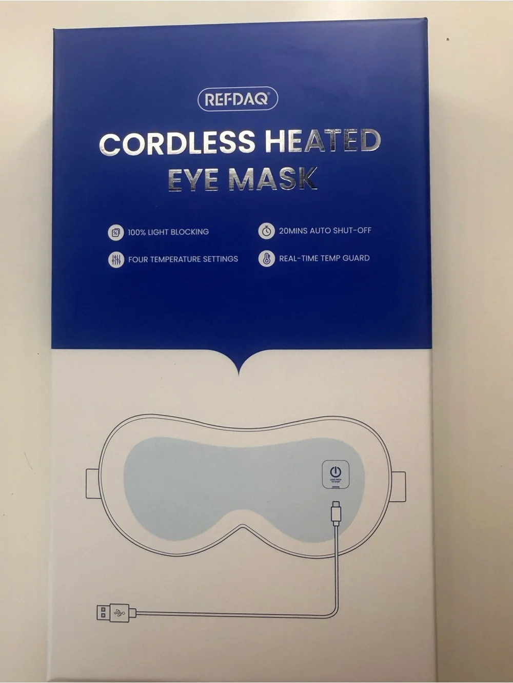 REFDAQ Cordless Heated Eye Mask - Blue